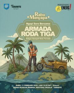 Rabu Menyapa, Wali Kota Ternate Dialog dan Ngopi Sore Bersama Petugas Sampah di Benteng Oranje