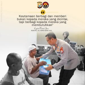 Kapolda Maluku Utara Ingatkan Keutamaan Berbagi kepada Mereka yang Membutuhkan