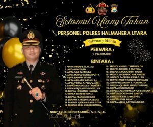 Kapolres Halut Sampaikan Ucapan Selamat Ulang Tahun kepada Personel Polres Halut yang Berulang Tahun di Bulan Februari