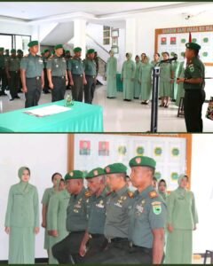 Dandim 1808/Mansel Pimpin Sertijab Perwira, Tekankan Amanah dan Prestasi