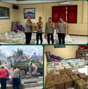 Polres Halmahera Utara Salurkan Bantuan Kemanusiaan bagi Warga Terdampak Bencana