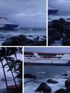 Kapal Penumpang KM Intim Teratai Kandas di Perairan Halmahera Selatan, Seluruh Penumpang Selamat