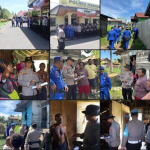 Dipimpin Kabag Ops AKP Irwanto Sawal, Polres Merauke Gelar Operasi Cipta Kondisi di Kamahedoga