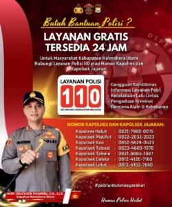 Polisi 110 Siaga 24 Jam, Polres Halmahera Utara Ajak Masyarakat Manfaatkan Layanan Darurat