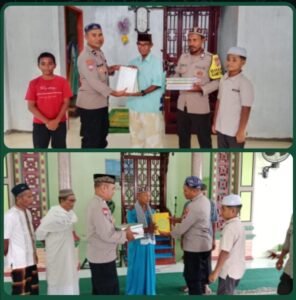 Polres Ternate Bagikan Wakaf Al-Qur’an di Pulau Moti, Perkuat Harkamtibmas Selama Ramadhan