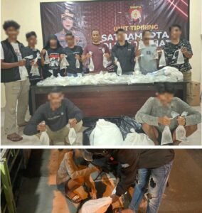 Polres Ternate Bongkar Peredaran Ratusan Kantong Miras Ilegal di Kelurahan Jati