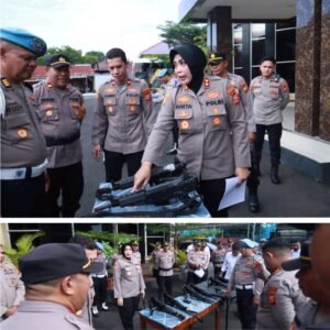 Kapolres Ternate Pimpin Pemeriksaan Senjata Api Dinas, Pastikan Penggunaan Sesuai Prosedur