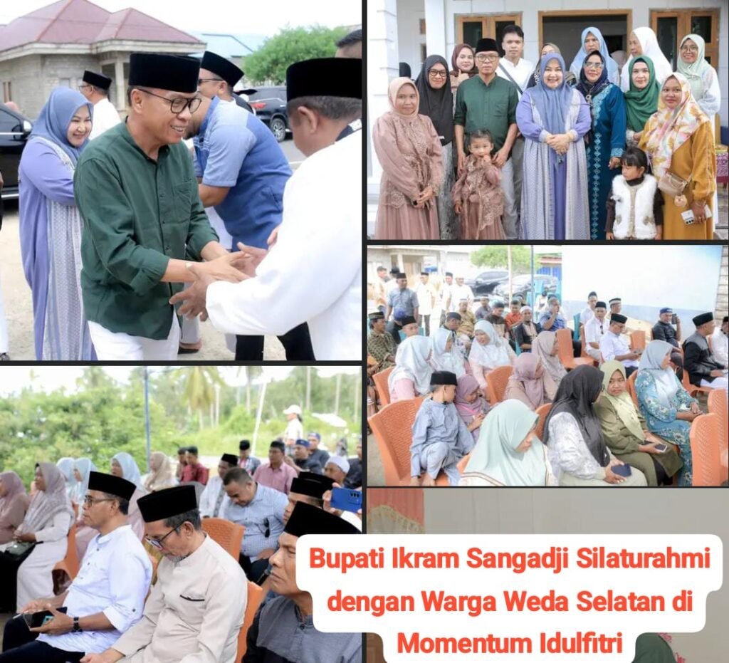 Bupati Ikram Sangadji Silaturahmi dengan Warga Weda Selatan di Momentum Idulfitri