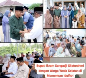 Bupati Ikram Sangadji Silaturahmi dengan Warga Weda Selatan di Momentum Idulfitri