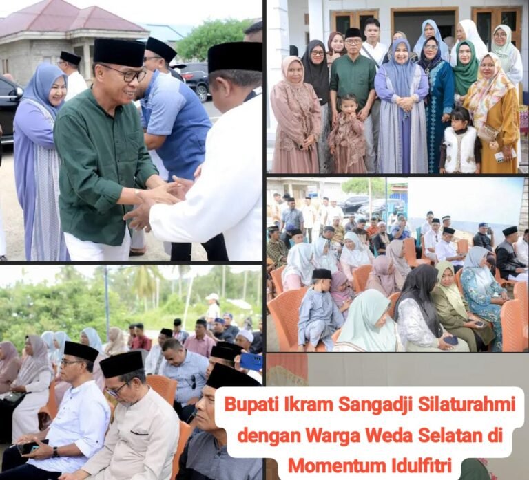 Bupati Ikram Sangadji Silaturahmi dengan Warga Weda Selatan di Momentum Idulfitri