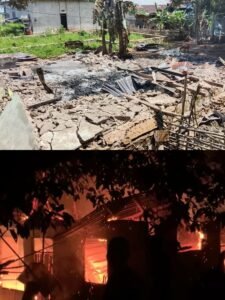 Rumah Milik Tamrin Hasan di Desa Guruapin Hangus Terbakar