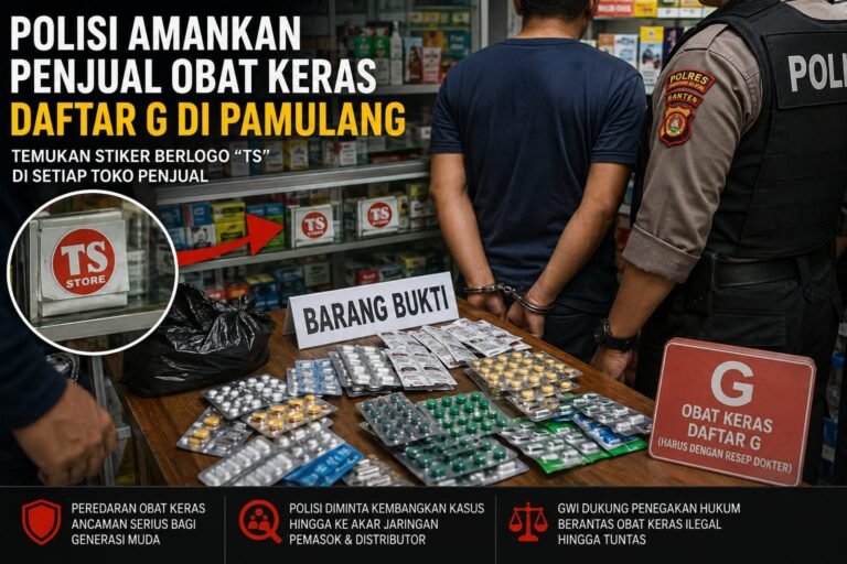 Gabungan Media dan Organisasi Pers GWI (Gabungnya Wartawan Indonesia) Desak Polisi Usut Tuntas Jaringan Peredaran Obat Keras Daftar G di Pamulang